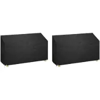 vidaXL Tuinbankhoezen 2 st 12 oogjes 210x70x70/88 cm polyetheen