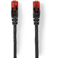 Nedis CAT6 Netwerkkabel | RJ45 Male | RJ45 Male | U/UTP | 50.0 m | Buitenshuis | Rond | PE | Zwart | Label - CCGL85900BK500
