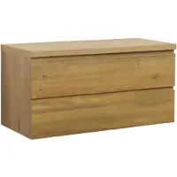 Badplaats Wastafelkast Angela 100 x 48 x 53,5 cm - eiken - met bovenblad