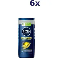 Nivea 6x men Power Fresh Shower Gel 250 ml