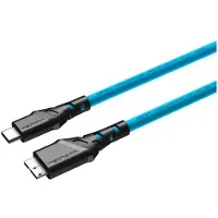 Mathorn Tethering kabel USB-C naar Micro USB-B Arctic Blauw 5m