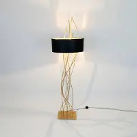 Holländer Vloerlamp Elba oval, messing / goud, Woon-/ Eetkamer, metaal, Modern, vloerlamp