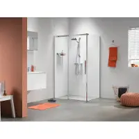 Sealskin Slider Schuifdeur met zijwand, 1380x880mm, 8mm helder veiligheidsglas