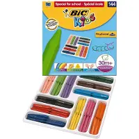 BIC - Kids Plastidecor Triangle waskrijtjes - 144 stuks - 30m+
