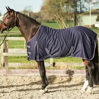 Harry's Horse polycotton zomerdeken Kleur: navy blue, Onderlengte: 205 cm