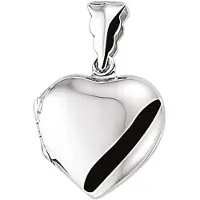 The Jewelry Collection Zilver Gerhodineerde Medaillon hart 1329959