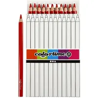 Colortime Driehoekige jumbo kleurpotloden - rood, 12st.