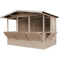 Timbela M150B - Houten marktkraam - 6 m² -263x336xH232 cm
