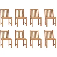 vidaXL Tuinstoelen 8 st massief teakhout
