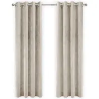 LW Collection | Kant en klare gordijnen Mila velvet fluweel beige 140x270 cm gordijnen | NADUVI