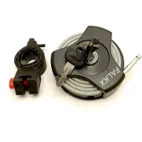 Verstegen en Van Zuiden multi function oprolslot. 100cmx4mm kabel, zwart