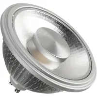 SLV LED reflectorlamp QPAR111, 2.700 K, GU10, 12 W, dimbaar LED-Reflektor, alu / grijs / zink, Aluminium, GU10 LED-lamp