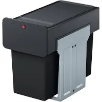 Hailo 0310-300 EcoLine Design Trio L - Inbouwafvalemmer 3x10L - 3 Compartimenten Zwart