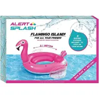 Alert Opblaaseiland Flamingo 310X270X175 cm (roze, kunststof, 12 jaar en ouder)