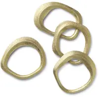Ferm Living Servetring Flow Brass (Set van 4)