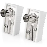 Nedis Coax connectoren - - 2 stuks (Haaks, Vrouwelijk)