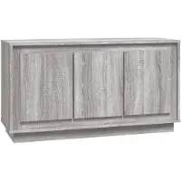 vidaXL Dressoir 102x35x55 cm bewerkt hout grijs sonoma eikenkleurig