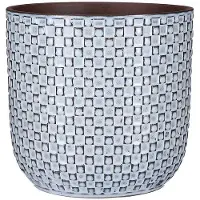 Mica Decorations Daan Bloempot - H20 x Ø21 cm - Keramiek - Blauw