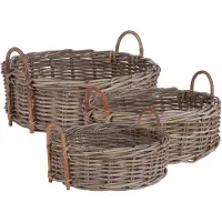 Mica Decorations Cameo Manden - H27 x Ø60 cm - Set van 3 - Grijs