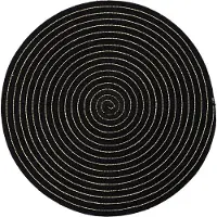 Atmosphera onderlegger set van 2 - Glanzend - Zwart - Placemat - D35 cm