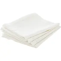 Atmosphera Katoenen Chambray servetten wit - 4 stuks - Stoffen servetten - 40 x 40 cm