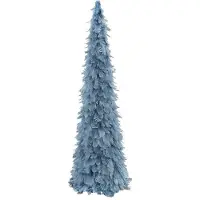 Ptmd collection PTMD Foksy Kerstmis Ornament - 14 x 14 x 60 cm - Veren - Blauw