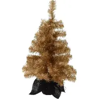 Home & Styling Kunstboom/kunst kerstboom goud 60 cm - Kunst kerstboompjes/kunstboompjes
