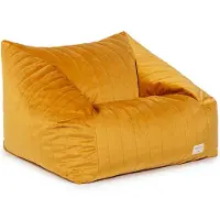 Nobodinoz Chelsea Velvet zitzak Farniente Yellow