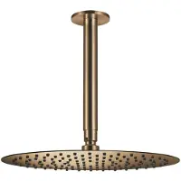 Qisani Hoofddouche flow met plafonddouchearm ø 25 cm geborsteld goud