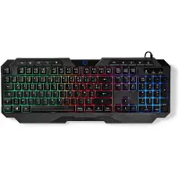 Nedis Bedraad Gaming Toetsenbord | USB Type-A | Membrane Toetsen | LED | AZERTY | Frans | USB Gevoed | Lengte stroomkabel: 1.30 m | Multimedia - GKBD110BKFR