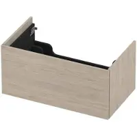 Ink Onderkast 80x45cm - Push To Open - 1 Lade - Ivoor Eiken - Badkamermeubels, Wastafelonderkasten - 8718835156237