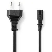 Nedis Euro Voedingskabel | Recht Euro Male - IEC-320-C7 | 3,00 m | Zwart Nedis
