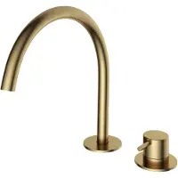 Hotbath Cobber Wastafelmengkraan 2 gats BB Geborsteld Messing CB023BB