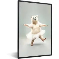 PosterMonkey Fotolijst - Kader - IJsbeer - Rok - Wit - Portret - Poster frame - 60x90 cm - Poster met kader