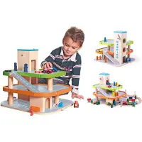 Woody Toys garage hout met lift