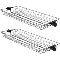 SoBuy Set Van 2 Opbergmanden - Zwart Staal