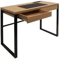 Home Deco Factory Bureau - - Hout en metaal - Bruin en zwart