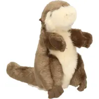 Nature Planet Pluche kleine otter knuffel van 15 cm - knuffeldieren - speelgoed