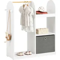 SoBuy Kinderkledingkast Wit 97x35x108 cm