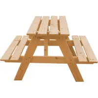 Timbela M012-1 - Kinder Picknicktafel - 81x60xH50 cm - Picknickbank - Onbehandeld