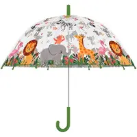 Esschert Design Kinderparaplu Oerwoud Transparant transparant Kunststof Esschert