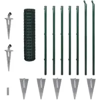 vidaXL Stalen draadhek, 10x1,2 meter, groen