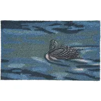 Clayre & Eef Blauwe Deurmat 75*45*2 cm MC176