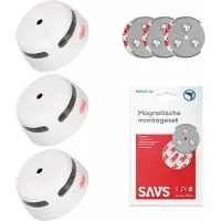 X-Sense XS01 Rookmelder - 3 pack + SAVS Montageset