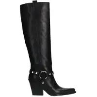 Sacha leren cowboylaarzen zwart female | Maat: 38