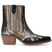 Manfield leren cowboylaarzen zwart female | Maat: 36