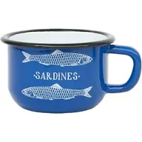 Batela Emaille beker sardine blauw 9,5x6 - BATELA