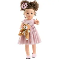 Paola Reina Soy tu Ani babypop meisje met kledij en knuffel 42cm
