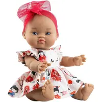 Paola Reina Gordi Ada babypop Aziatisch meisje met grijze ogen 34cm