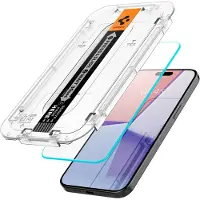 Spigen GLAStR EZ Fit Screenprotector 2 Pack + Applicator voor de Apple iPhone 15 Pro Max